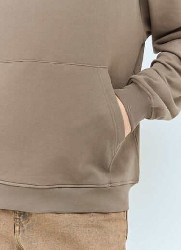 Dime Cursive French Hooded Sweatshirt Brown dmt0157004
