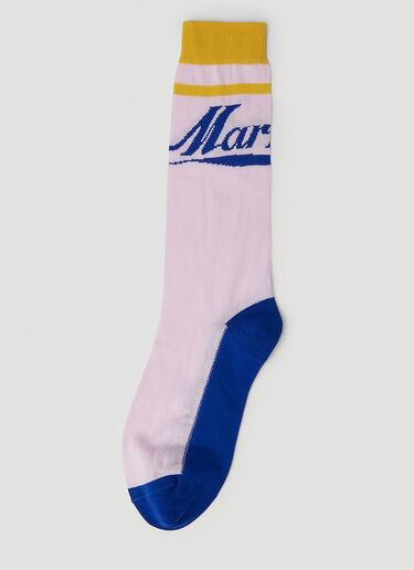 Marni Logo Intarisa Socks Pink mni0251024