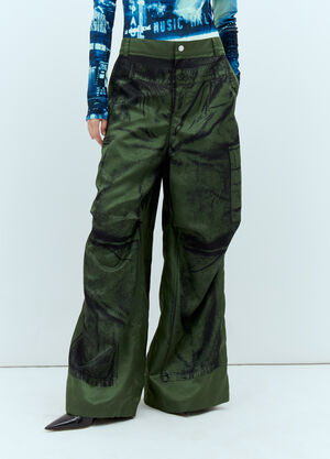 Jean Paul Gaultier Trompe L'Oeil Pants Green jpg0357005