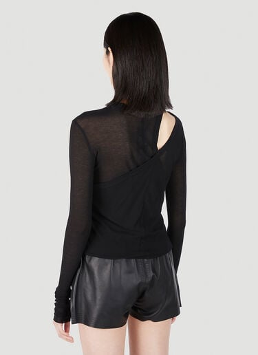 Rick Owens Banana Long Sleeve Top Black ric0251029