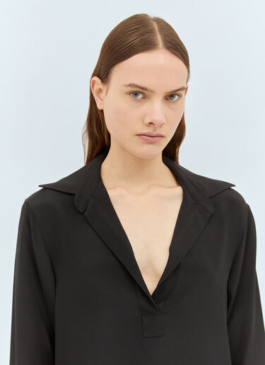 Max Mara Silk Crêpe de Chine Shirt Black max0258002