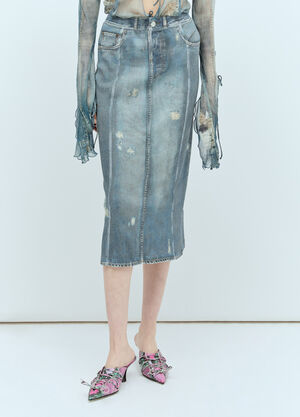 Acne Studios Printed Knit Midi Skirt Multicolour acn0256036