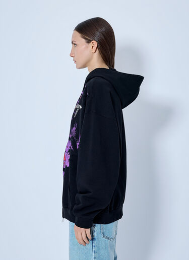 LN-CC® - Balenciaga: Printed Zip Hoodie - Black Balenciaga Printed Zip Hoodie Black bal0265017