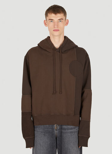 MM6 Maison Margiela Contrast Panel Hooded Sweatshirt Brown mmm0149007