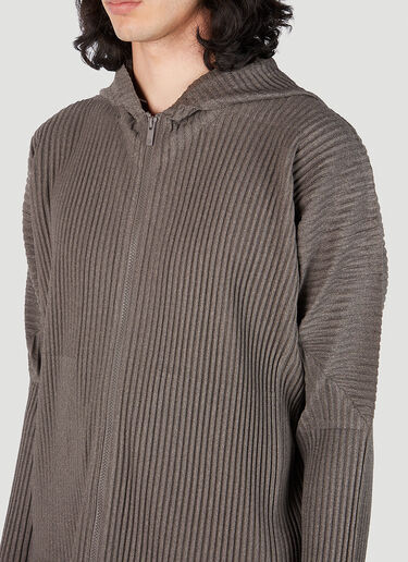 Homme Plissé Issey Miyake 褶裥连帽运动衫 棕色 hmp0151011