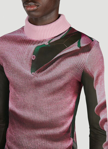 Trompe L'Oeil Sweater Y/Project x Jean Paul Gaultier Trompe L'Oeil Sweater Pink ypg0152001