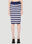 Jacquemus Striped Midi Skirt Brown jac0251013