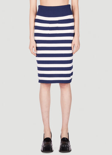 Striped Midi Skirt Kenzo Striped Midi Skirt Dark Blue knz0252012