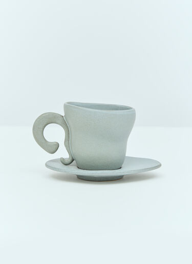 Anissa Kermiche Set Of Two Spill The Tea Cups Grey ank0355011