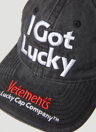 Vetements 럭키 베이스볼 캡 블랙 vet0154019