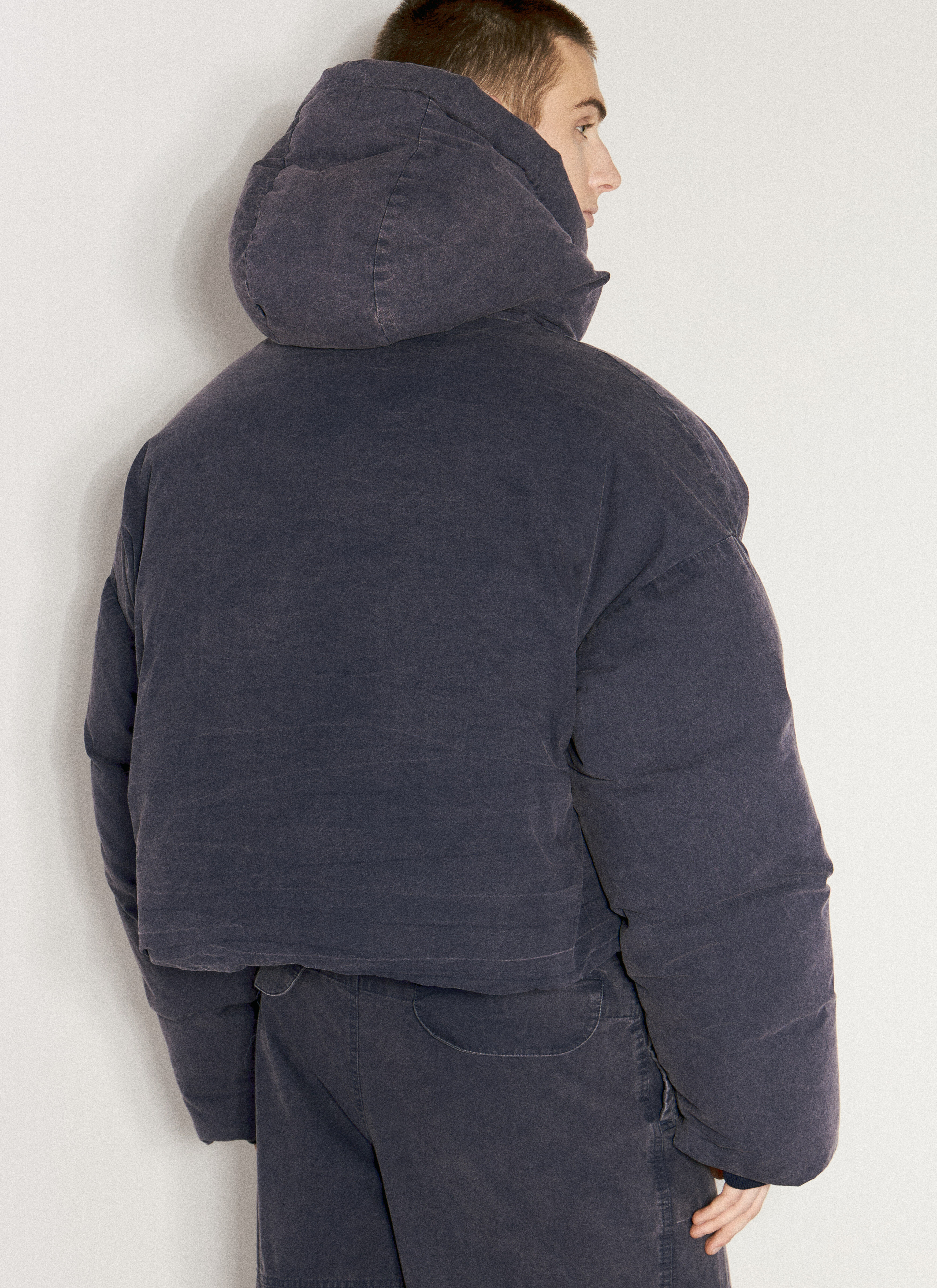 Entire Studios Men's' MML Hooded Puffer Jacket in Purple | LN-CC®