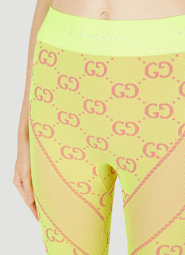Gucci Logo Jacquard Biker Shorts Yellow guc0250018