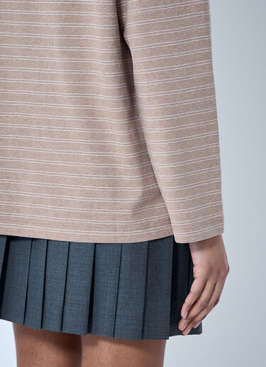 Miu Miu Logo Patch T-Shirt Beige miu0260056