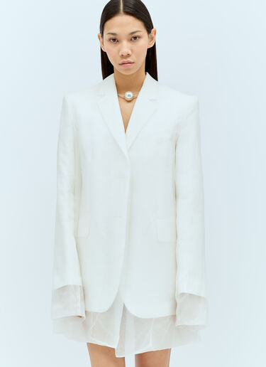 Sportmax Double-Layered Blazer White spx0256023