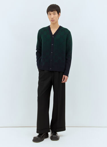 Gucci GG Degradé Wool Jacquard Cardigan Green guc0157024