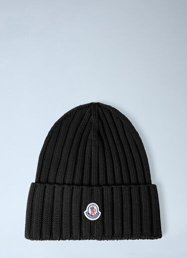 Moncler 徽标贴饰无檐便帽 黑色 mon0253029