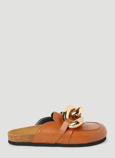 JW Anderson 链条皮革乐福鞋 棕 jwa0246016