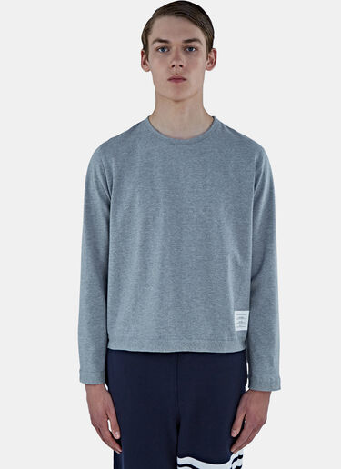 Thom Browne Heavyweight Buttoned Long Sleeved Top Grey thb0125014