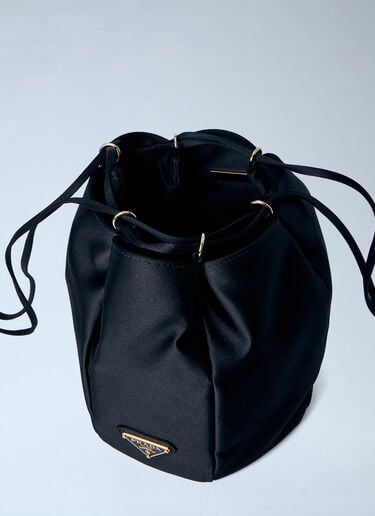 Prada Satin Mini Bucket Bag Black pra0264016