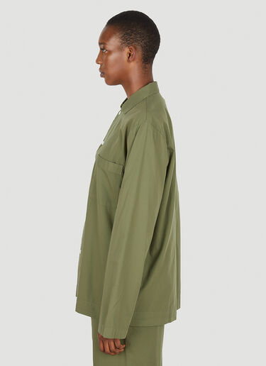 Tekla 经典睡衣式衬衫 绿色 tek0350015