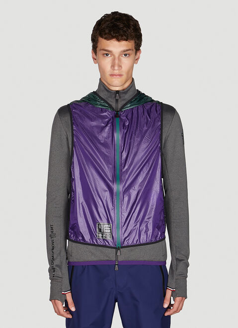 Moncler Grenoble 베스트 오버레이 트랙 재킷 그린 mog0151001
