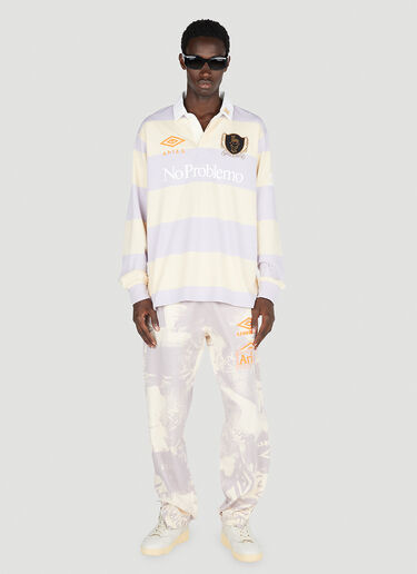 Stripe Print Rugby Shirt Aries x Umbro Stripe Print Rugby Shirt Beige aru0153005