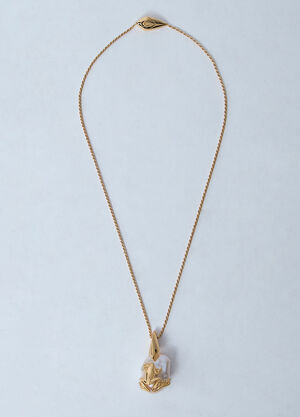 Bottega Veneta Rana Pearl Necklace Gold bov0260035
