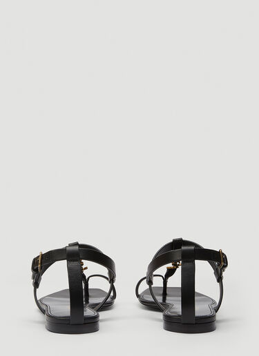 Saint Laurent Cassandra Sandals Black sla0244017