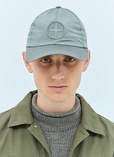 Stone Island Logo Embroidery Baseball Cap Grey sto0158063