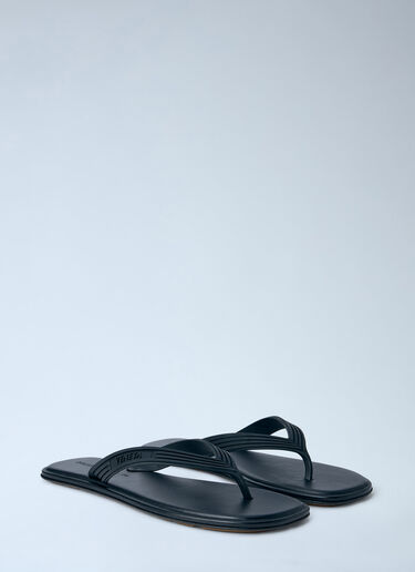 Bottega Veneta Matt Ruber Nappa Sandals Black bov0164008
