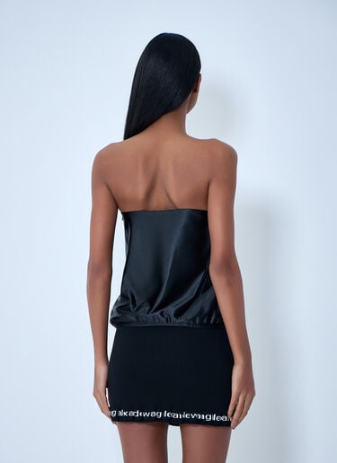Alexander Wang Strapless Satin Top Black awg0263026