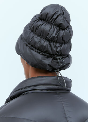 Moncler x Pharrell Williams 새틴 주름진 버킷 햇 블랙 mpw0354003