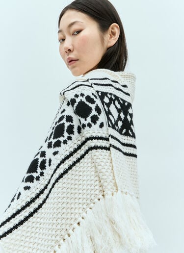 Max Mara Large Wool And Cashmere Scarf White max0255009
