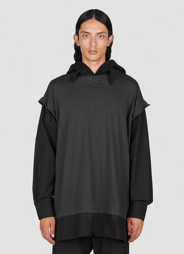 MM6 Maison Margiela Classic Collar Sweatshirt Black mmm0353007