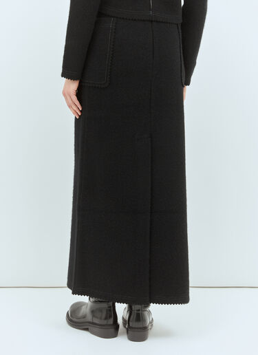 Max Mara Wool And Cashmere Long Skirt Black max0258042