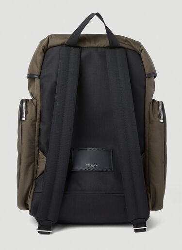 Saint Laurent City Multipocket Backpack Khaki sla0151088