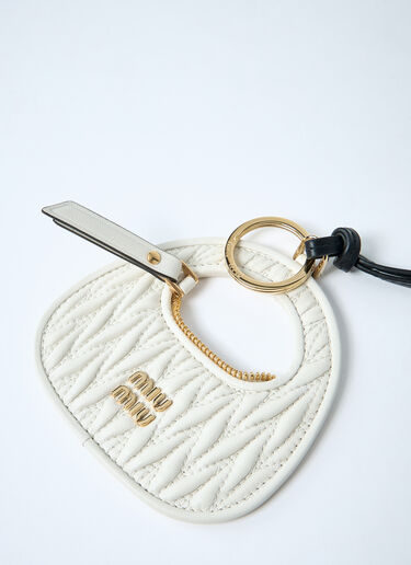 Wander Leather Keyring Miu Miu Wander Leather Keyring White miu0262055