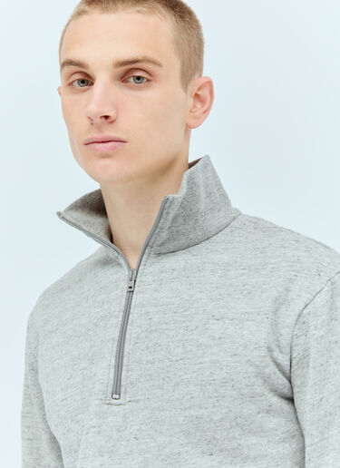 Acne Studios Half-Zip Sweatshirt Grey acn0155023