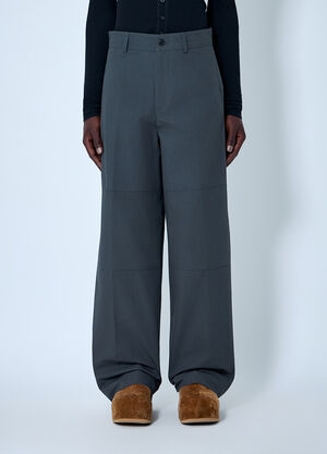 Dries Van Noten Wide-Leg High-Rise Trousers Grey dvn0163012
