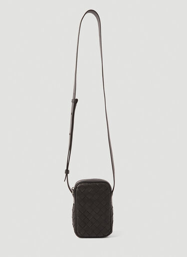 Bottega Veneta Intrecciato Phone Pouch Crossbody Bag Black bov0151086