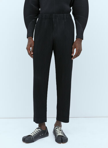 Homme Plissé Issey Miyake Pleated Knit Pants Black hmp0154009