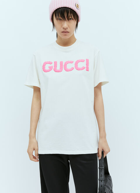 Alexander Wang ロゴ刺繍入り コットンジャージーTシャツ。 Grey awg0255023