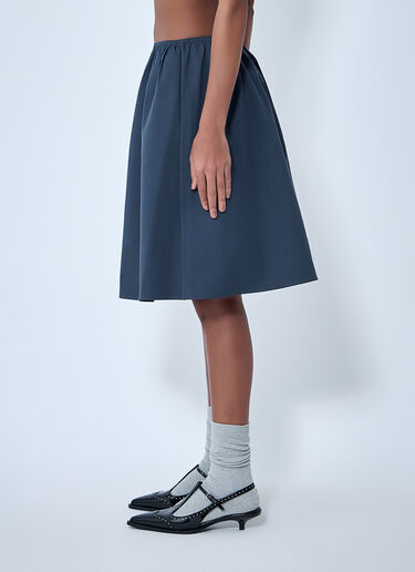 Miu Miu Elasticated Waist A-Line Skirt Grey miu0264006