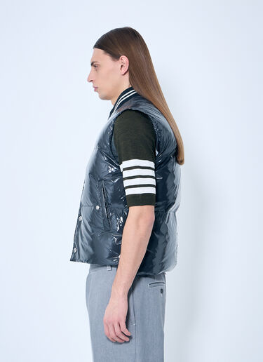 Thom Browne High-Gloss Contrast Down Gilet Grey thb0158007