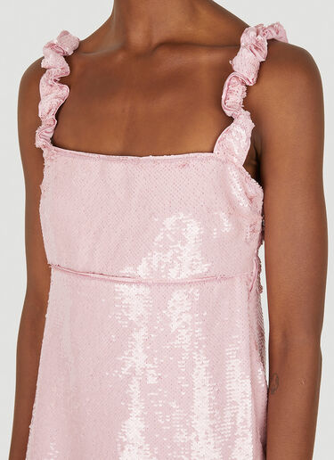 GANNI Sequinned Mini Dress Pink gan0248007