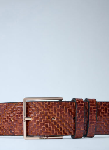 Braided Leather Belt Max Mara Braided Leather Belt Brown max0264043