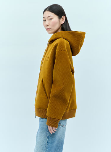 Miu Miu 코듀로이 후드 재킷 옐로우 miu0254021