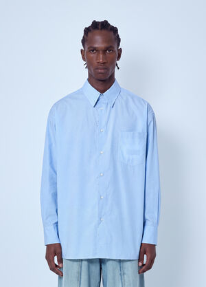 MM6 Maison Margiela Classic Cotton Poplin Shirt Light Blue mmm0165005