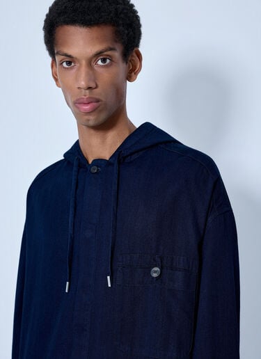LN-CC® - Jacquemus: La Chemise Denim Chevron Jacket - Navy Jacquemus La Chemise Denim Chevron Jacket Navy jac0166008