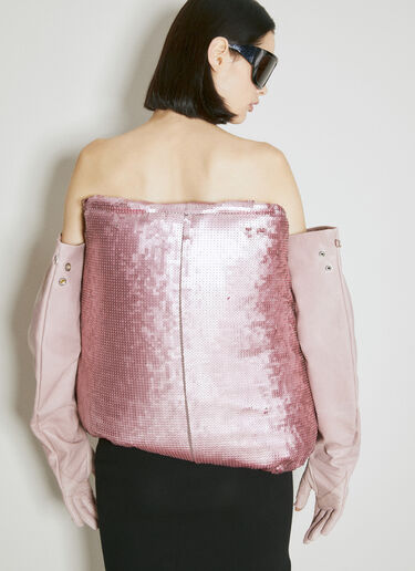 Rick Owens Sequin Embroidered Donut Jacket Pink ric0254006